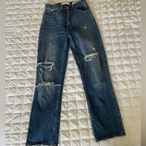 Abercrombie & Fitch Blue Distressed Women Jeans